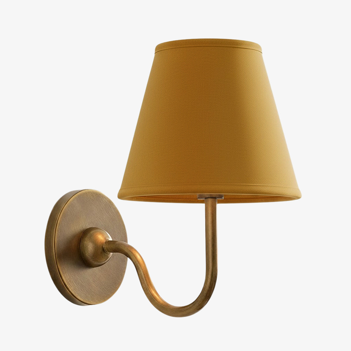 Wandlamp Linnen Kap Messing Armatuur Plissé of Glad Stof E12 Fitting Hardwired Decoratieve Verlichting | Sulvida