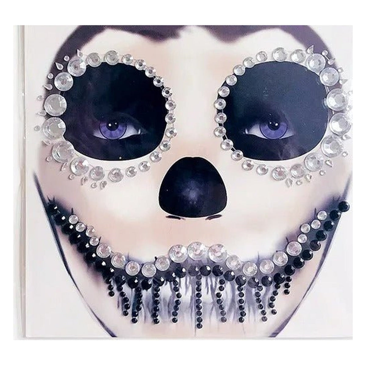 Gezichtsjuwelen Acryl Strass voor Halloween – Zelfklevende Edelsteentjes Gezicht Complete Set Party Make-up | Sulvida