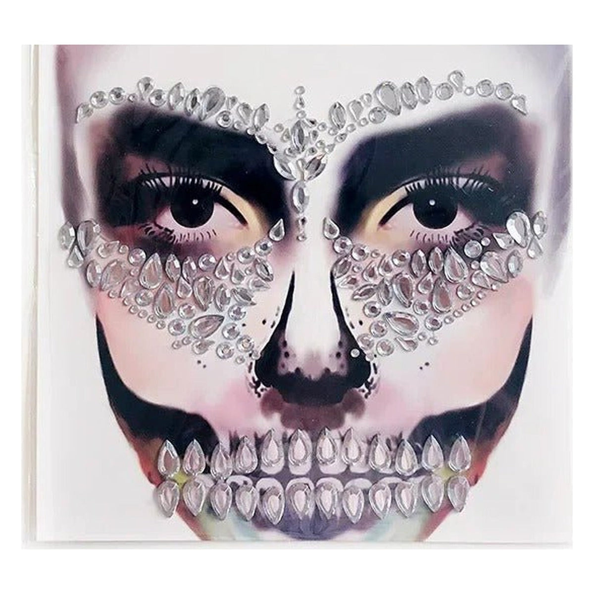 Gezichtsjuwelen Acryl Strass voor Halloween – Zelfklevende Edelsteentjes Gezicht Complete Set Party Make-up | Sulvida