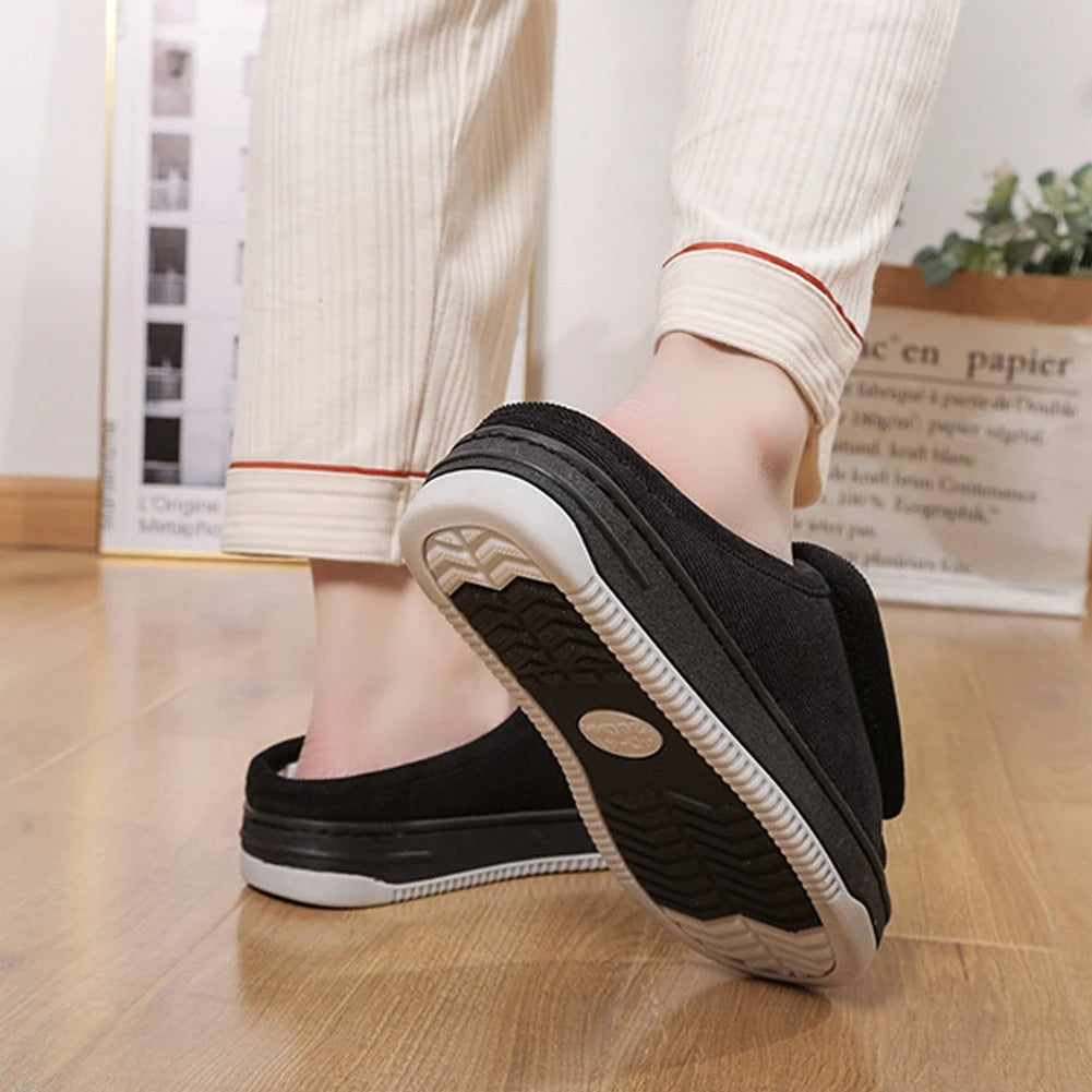 Verstelbare pantoffels voor gezwollen voeten open teen dames heren diabetische slippers extra comfort brede pasvorm | Sulvida