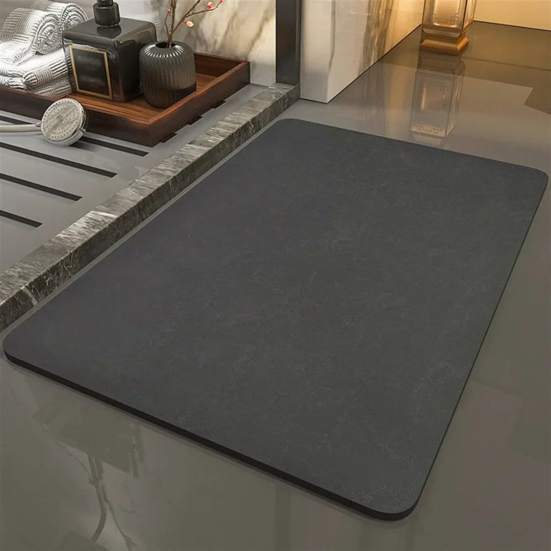 Diatomiet badmat antislip sneldrogend 40x60 cm ecovriendelijk waterabsorberend kiezelaarde douchmat badkamer | Sulvida