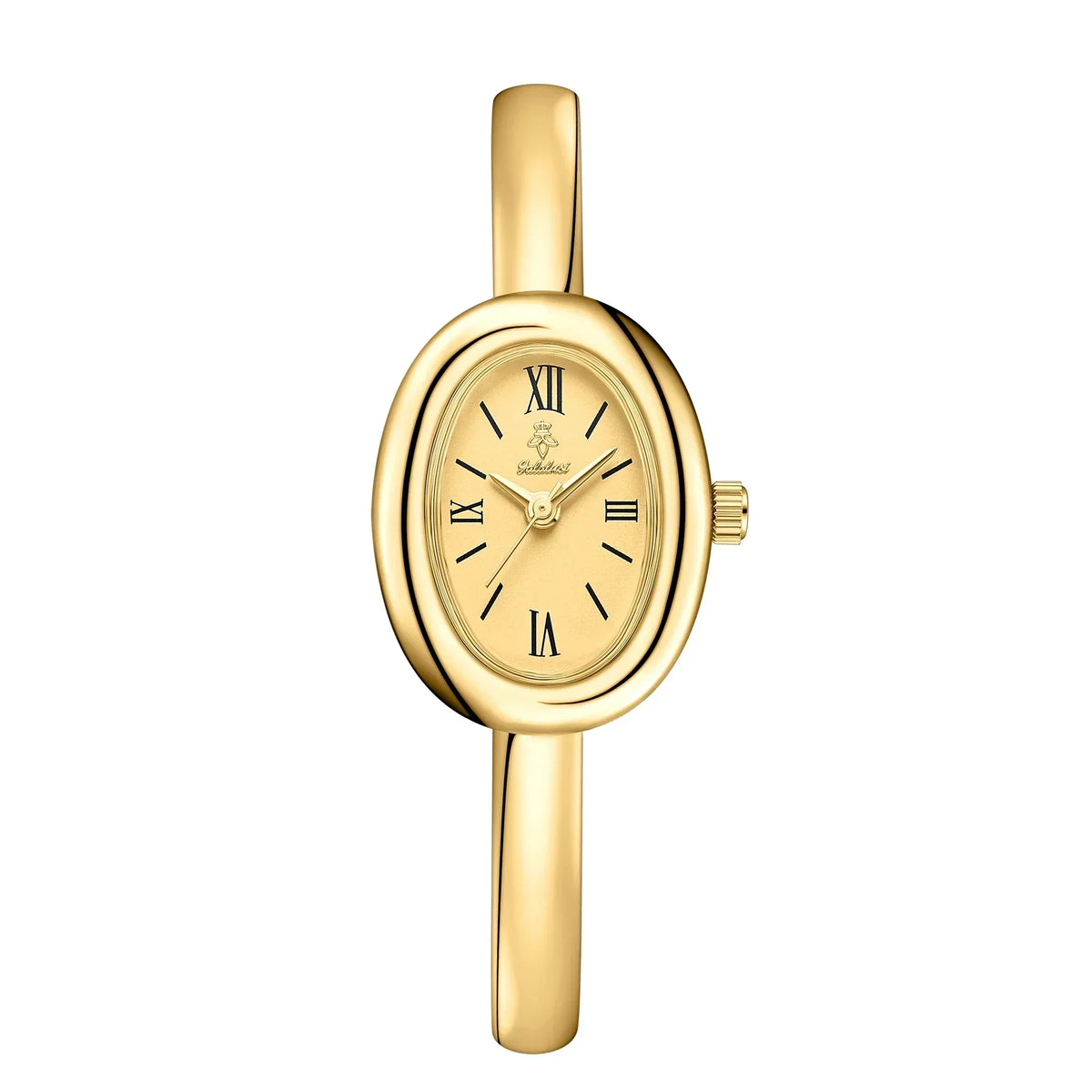 Ovaal Armband Horloge Edelstaal Goudkleur Dames Elegant Minimalistisch Design Roestvrij Staal Polshorloge | Sulvida