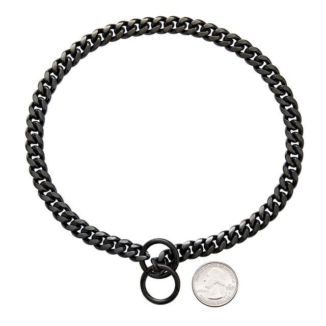 Collier métallique pour chien avec chaîne à maillons robustes, pour le dressage, l’usage quotidien et les promenades, durable | Sulvida