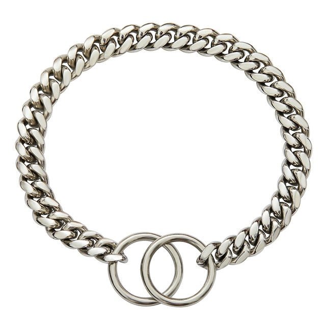 Collier métallique pour chien avec chaîne à maillons robustes, pour le dressage, l’usage quotidien et les promenades, durable | Sulvida