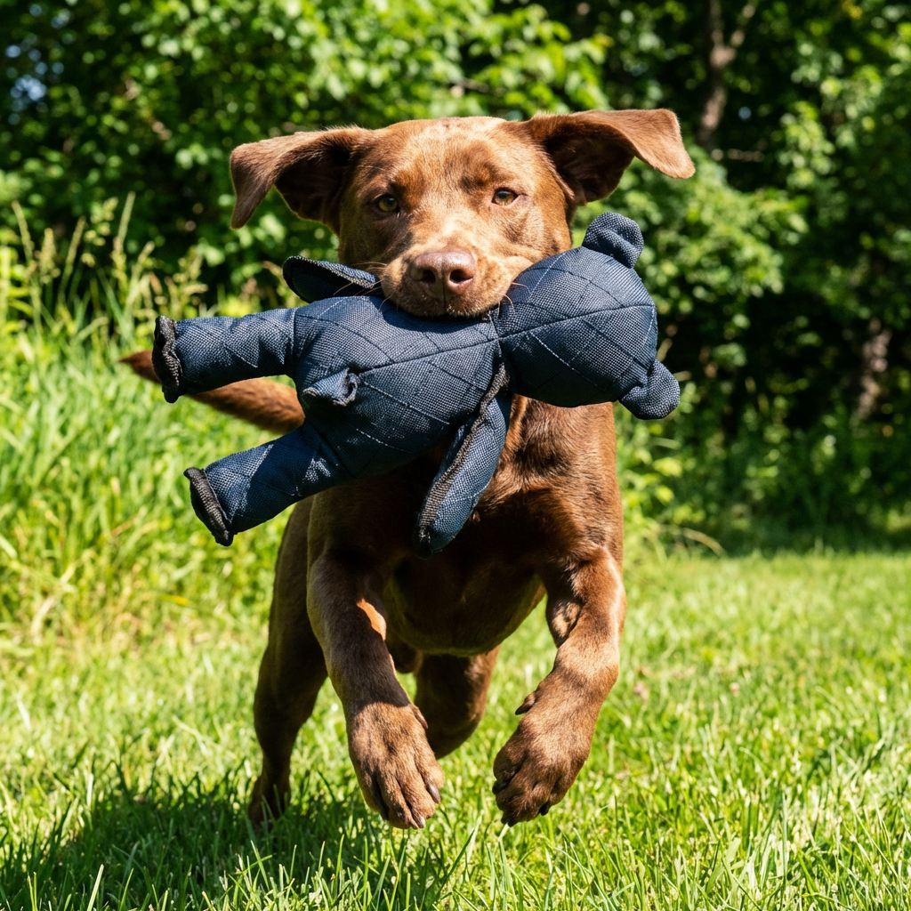 Jouet en forme d’ours pour chien en toile résistante, avec coutures renforcées, jouet à mâcher et à câliner, jouet interactif pour animal de compagnie | Sulvida