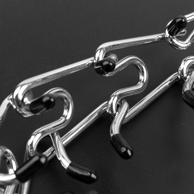 Verstelbare Hondenhalsband met Rubberen Pinnen voor Gedragscorrectie Training Opvoeding Metaal Zwart | Sulvida