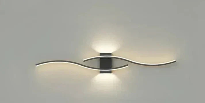 Applique LED en forme de vague, lumière blanc chaud, économe en énergie, design moderne, éclairage d’ambiance pour le salon, la chambre et le bureau | Sulvida