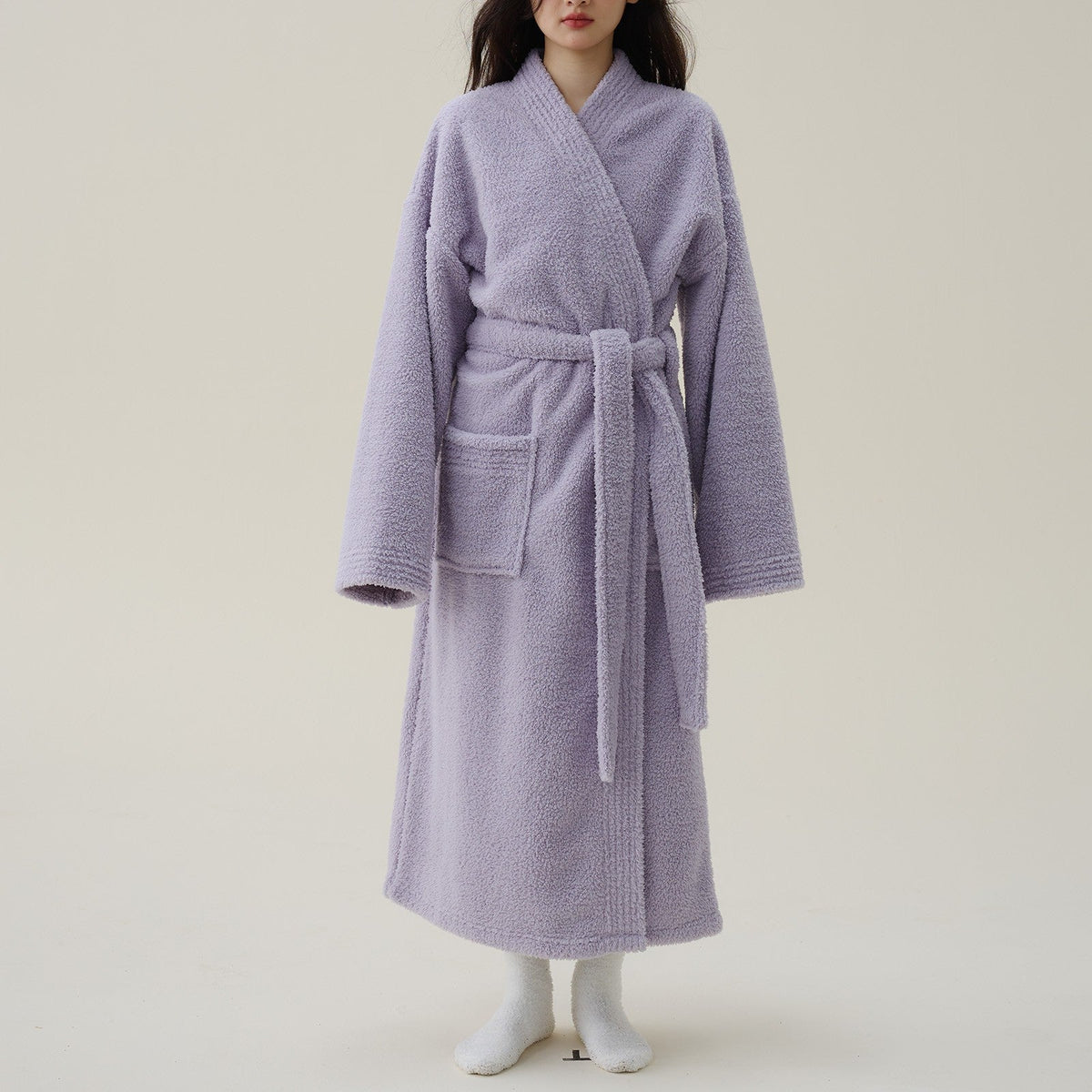 Luxe Kimono Badjas Dames Pluche Fleece Winter Warme Ochtendjas Extra Comfortabel Zacht voor Ontspanning | Sulvida