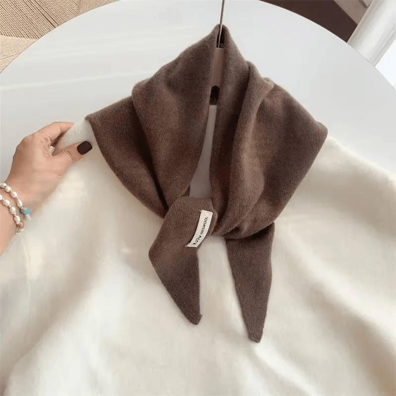 Driehoekige Gebreide Wollen Sjaal voor Dames – Warm Tijdloos Veelzijdig Omslagdoek Herfst Winter Stijlvol | Sulvida