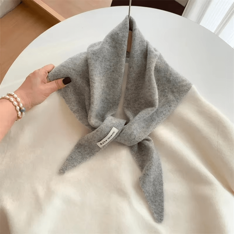 Driehoekige Gebreide Wollen Sjaal voor Dames – Warm Tijdloos Veelzijdig Omslagdoek Herfst Winter Stijlvol | Sulvida