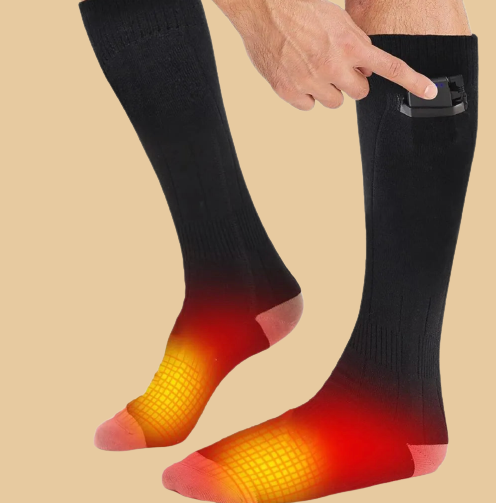 Verwarmde Sokken Oplaadbaar 3 Warmtestanden 8 Uur Warmte Wintersokken Elektrisch Unisex Thermisch Ski Outdoor | Sulvida