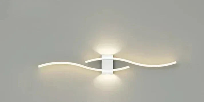 Applique LED en forme de vague, lumière blanc chaud, économe en énergie, design moderne, éclairage d’ambiance pour le salon, la chambre et le bureau | Sulvida