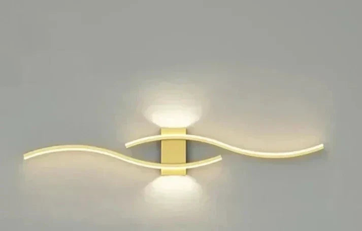 Applique LED en forme de vague, lumière blanc chaud, économe en énergie, design moderne, éclairage d’ambiance pour le salon, la chambre et le bureau | Sulvida