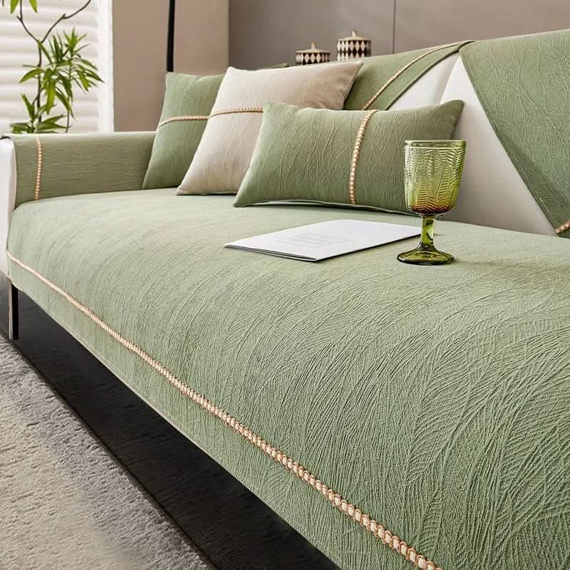 Bankhoes Met Antislip Onderkant Linnenlook Meubelbescherming Sofa Hoes Diverse Kleuren Maten Wasbaar | Sulvida