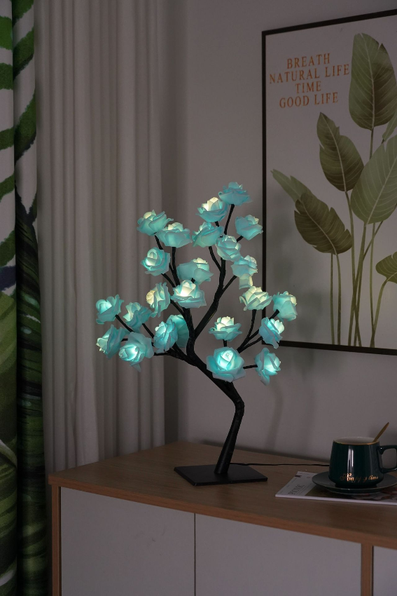LED Decoratielamp met Bloesemtakken – Warm Wit Licht met 24 Verlichte Bloemen voor Sfeervolle Woonkamer Decoratie | Sulvida