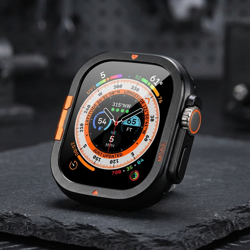 Coque de protection au design en titane pour Apple Watch Series 11 10 Ultra 4 3 2 1, protection 46mm 49mm | Sulvida