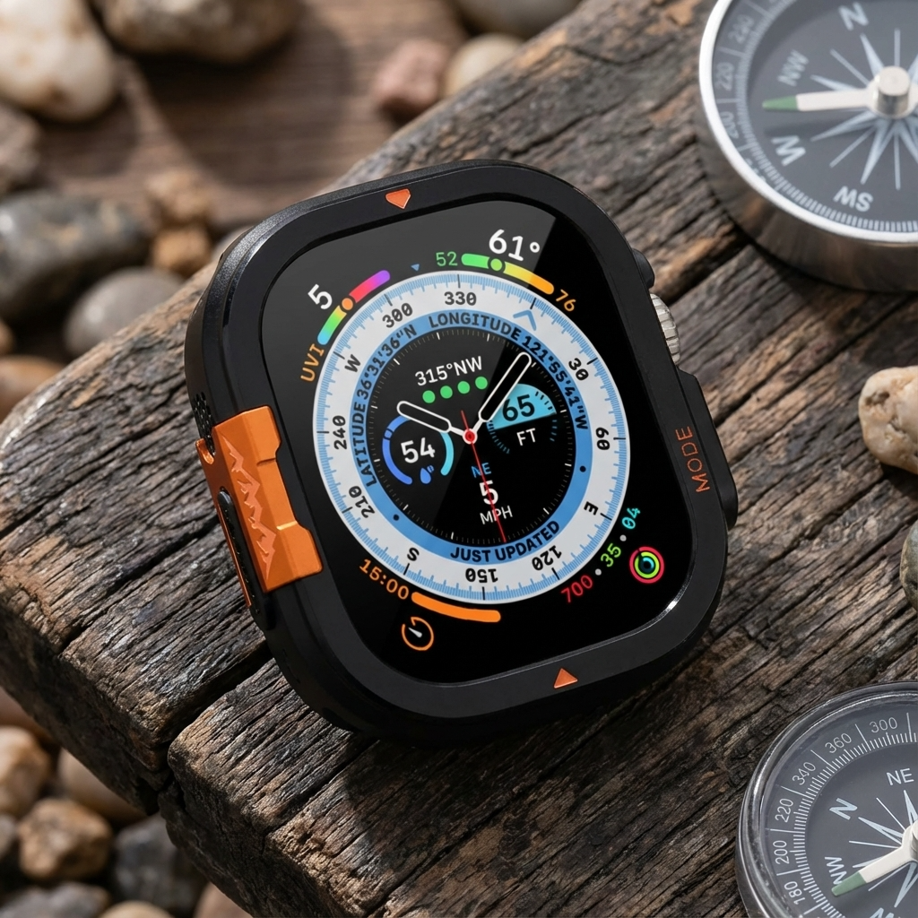Coque de protection au design en titane pour Apple Watch Series 11 10 Ultra 4 3 2 1, protection 46mm 49mm | Sulvida