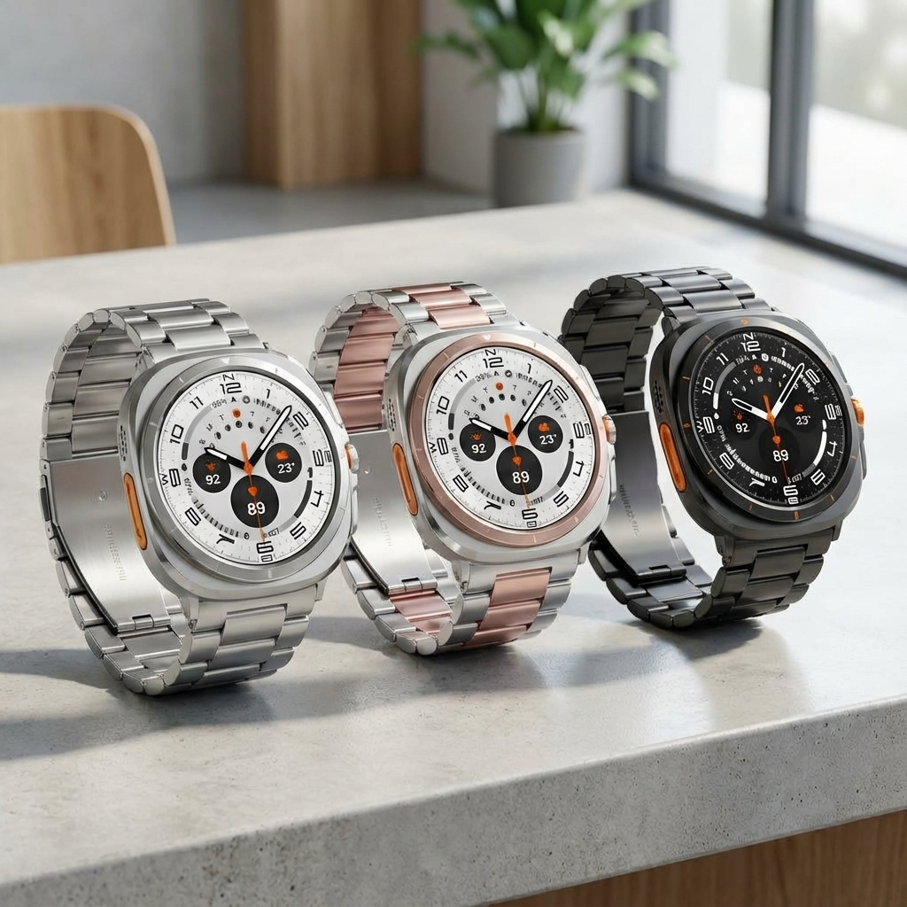 Bracelet à maillons en acier inoxydable pour Galaxy Watch Ultra 47mm, bracelet en métal pour montre connectée compatible avec Watch Ultra 2 | Sulvida