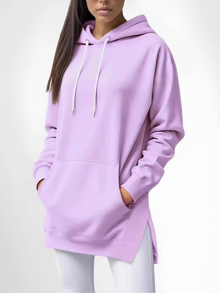 Oversized Hoodie Dress Dames Lange Zachte Trui Jurk met Capuchon Loungewear Comfortabel Winterkleding | Sulvida