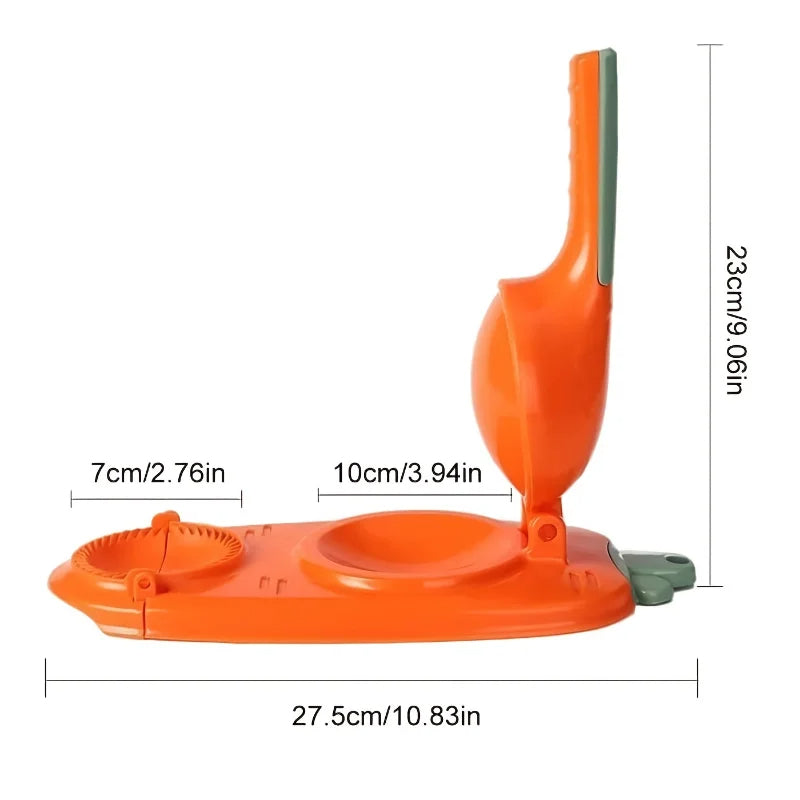 2-in-1 Dumplingmaker Handmatig Deegtang Goudgele Ravioli Dumplings Vormen Keuken Deegvormer Pasta Pierogi | Sulvida