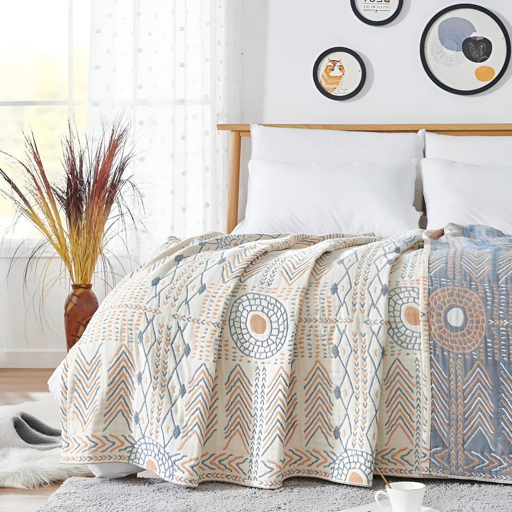Dubbelzijdige Katoenen Plaid Zacht Deken Bed Bank Sprei Geruit Woonkamer Slaapkamer Woondecoratie Omkeerbaar | Sulvida