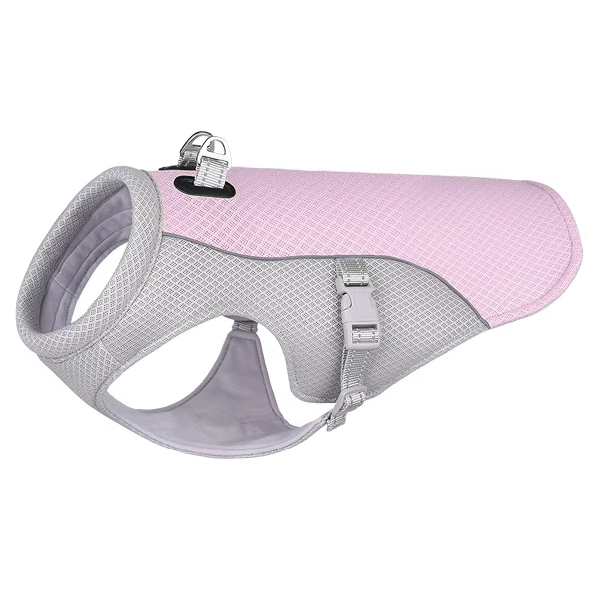 Gilet rafraîchissant pour chien, réfléchissant et réglable, harnais en mesh à trois couches pour les promenades estivales et le confort des chiens actifs | Sulvida