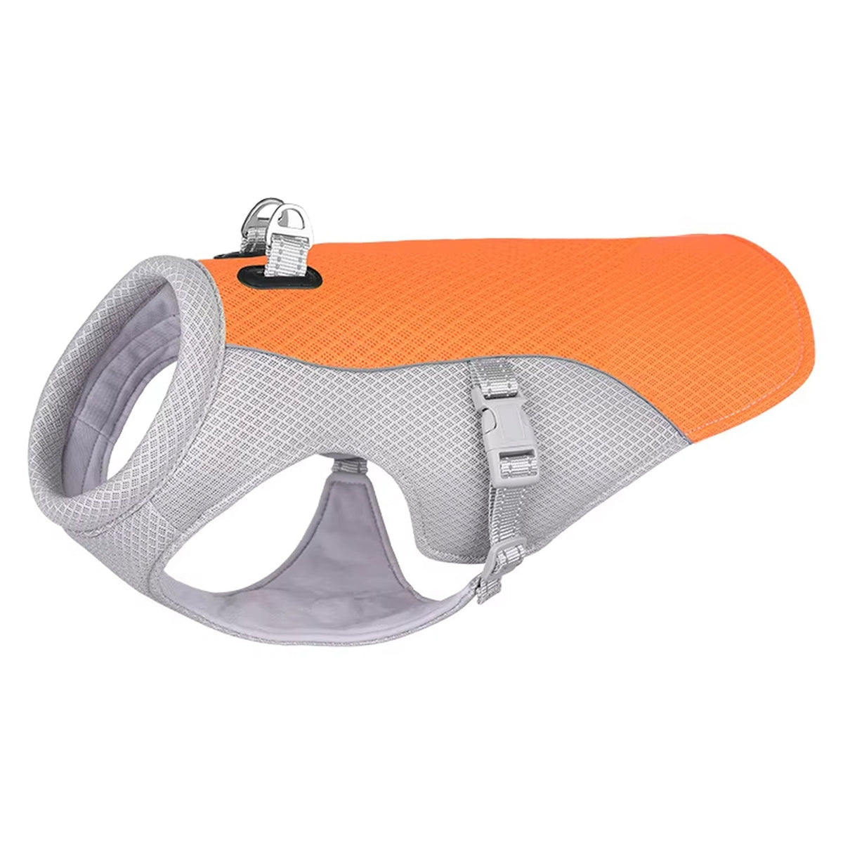 Gilet rafraîchissant pour chien, réfléchissant et réglable, harnais en mesh à trois couches pour les promenades estivales et le confort des chiens actifs | Sulvida