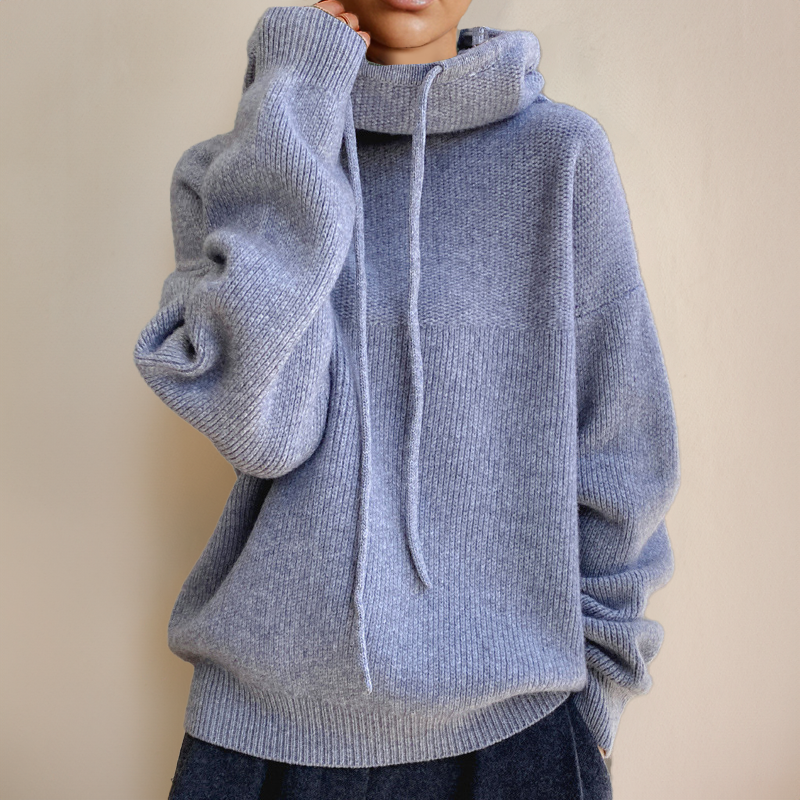 Oversized Merino Coltrui voor Dames – Zachte Wollen Trui met Lage Col en Brede Mouwen – Comfortabel & Warm | Sulvida
