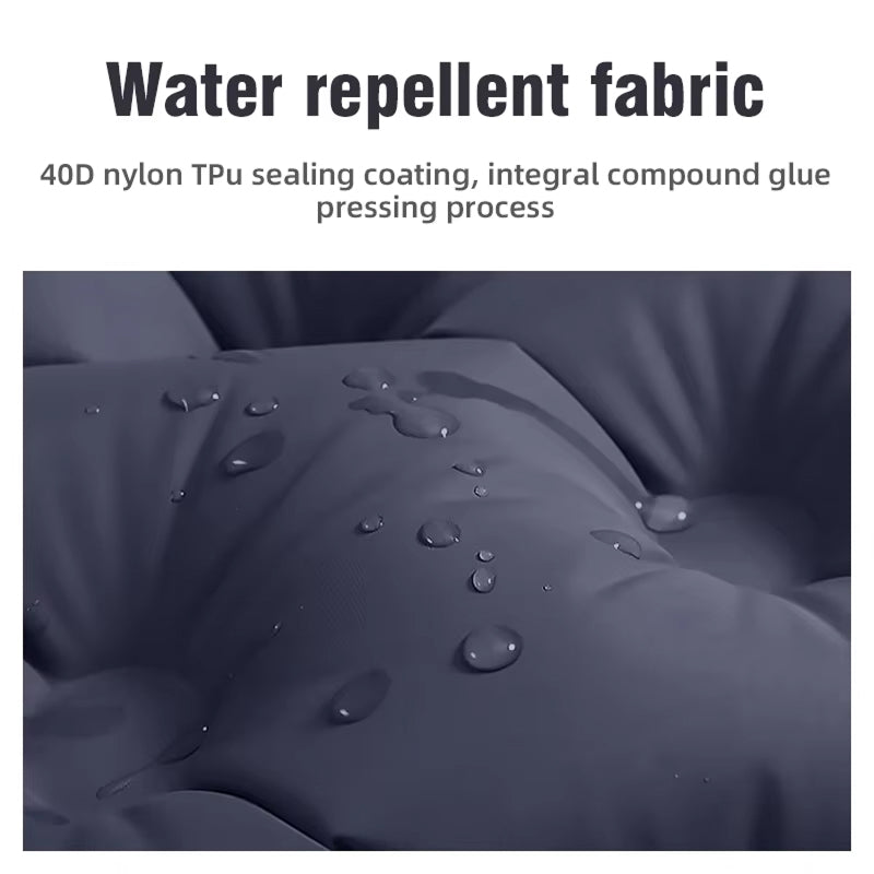 Matelas de camping gonflable pour 2 personnes avec pompe intégrée, imperméable en TPU et nylon, 200x130cm, camping en plein air | Sulvida