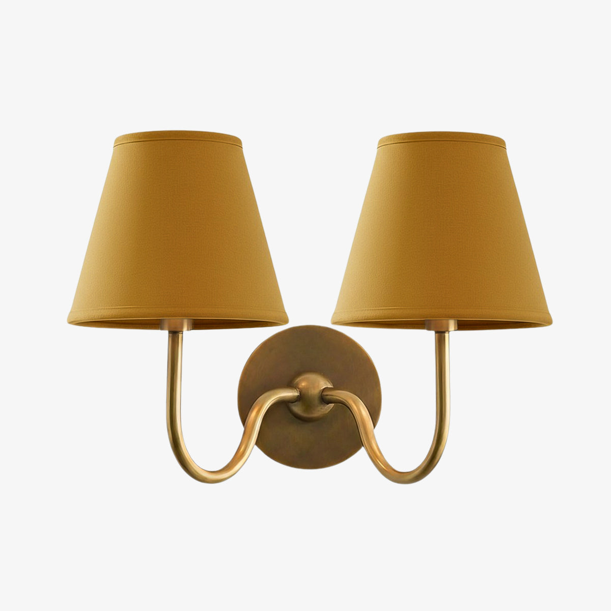 Wandlamp Linnen Kap Messing Armatuur Plissé of Glad Stof E12 Fitting Hardwired Decoratieve Verlichting | Sulvida