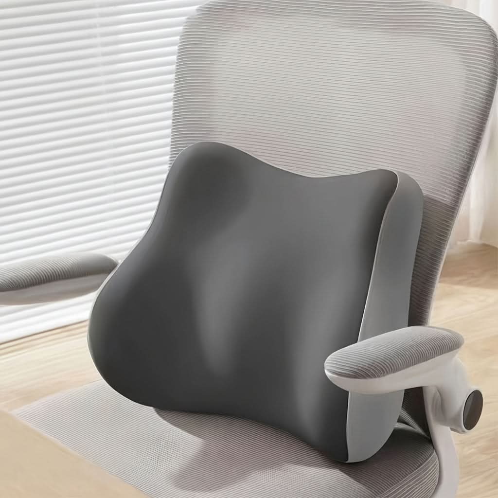 Coussin lombaire portable en mousse à mémoire de forme pour chaise de bureau, siège auto, au bureau, à la maison et en déplacement | Sulvida