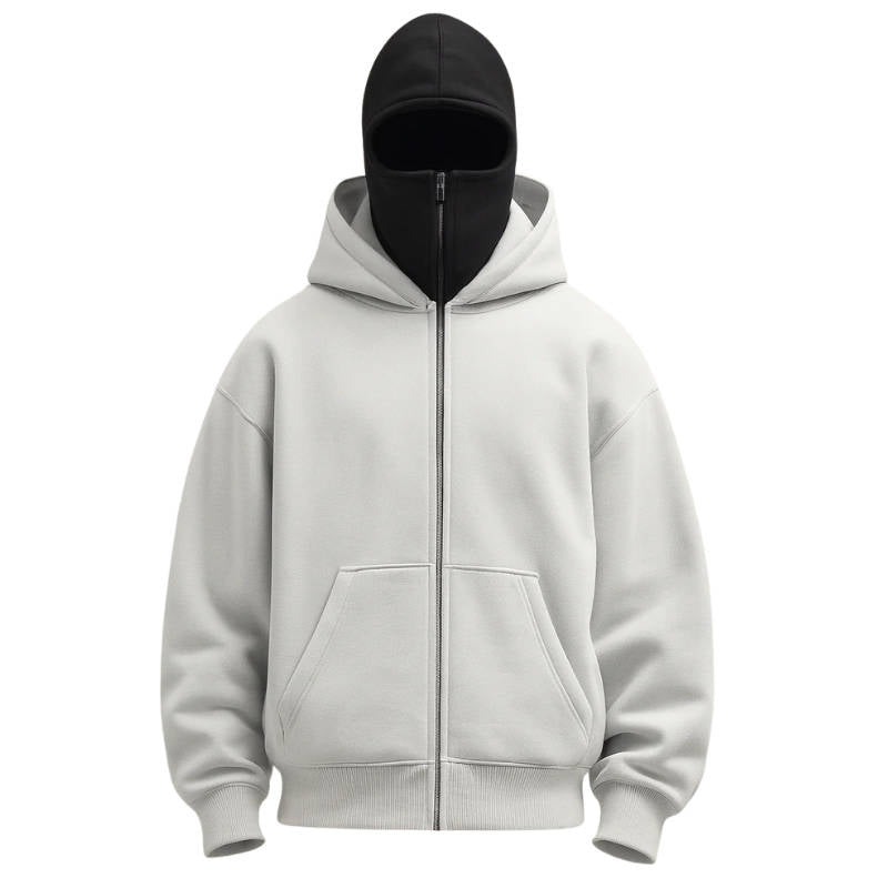 Unisex Balaclava Hoodie met Volledige Rits Geïntegreerde Nekbescherming Warme Bivakmuts voor Outdoor Sport | Sulvida