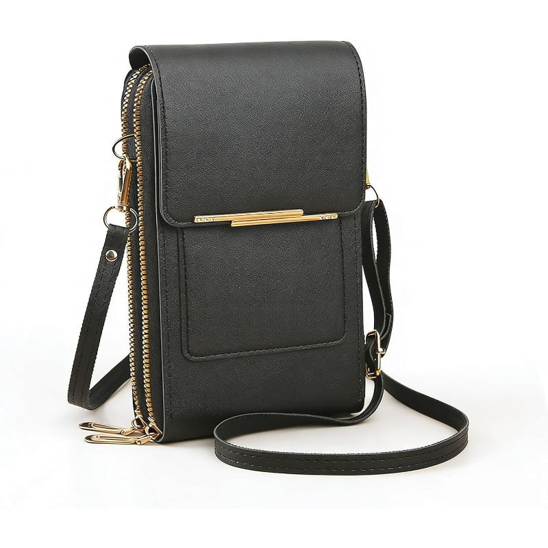 Crossbody Telefoontas met RFID-bescherming en Touchscreen Venster – Veilige Handsfree Portemonnee voor Smartphones tot 6,7 inch | Sulvida