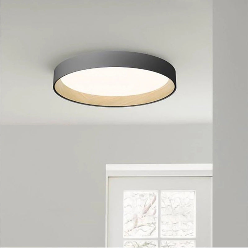 Moderne Ronde Plafondlamp LED Metaal Acryl Dimbaar Minimalistisch Design Wit Grijs Zwart Slaapkamer Woonkamer | Sulvida