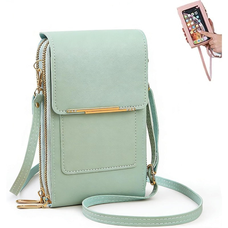 Crossbody Telefoontas met RFID-bescherming en Touchscreen Venster – Veilige Handsfree Portemonnee voor Smartphones tot 6,7 inch | Sulvida