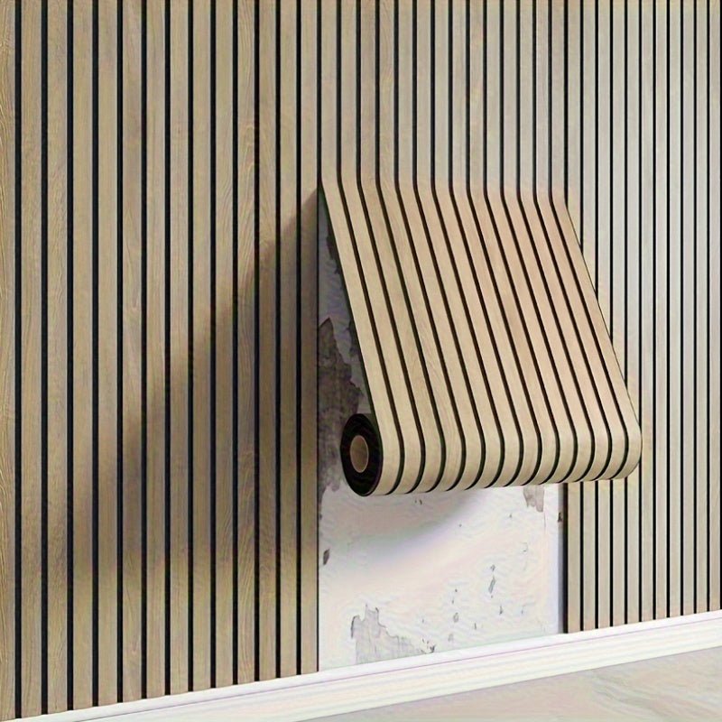 Panneaux muraux autocollants aspect bois, structure 3D, revêtement mural en PVC pour rénovation et décoration intérieure | Sulvida
