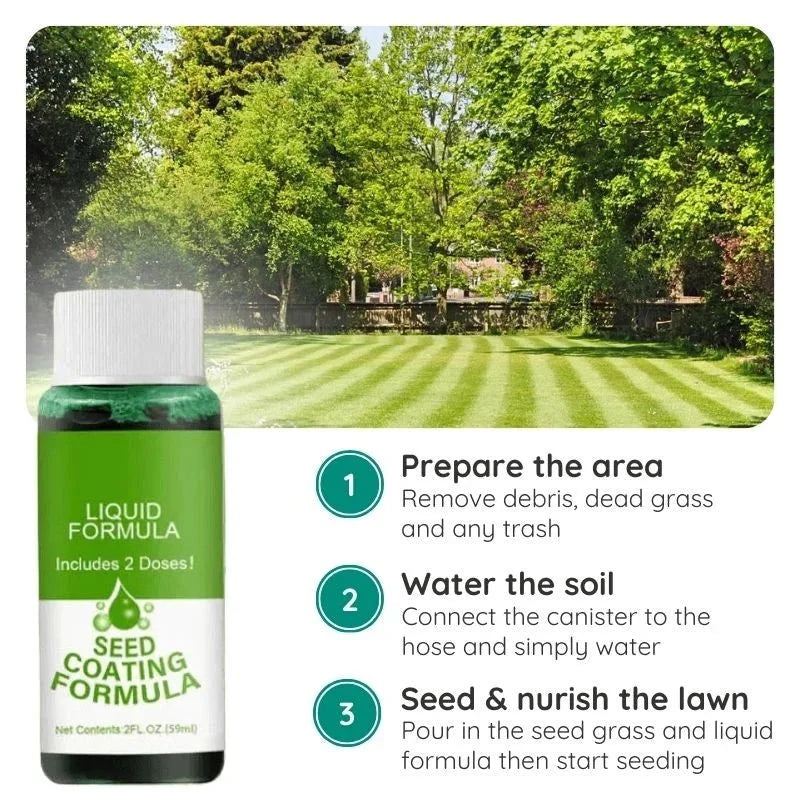 Vloeibaar graszaad spray voor het herstellen van kale plekken gazon tuinonderhoud milieuvriendelijk snel | Sulvida