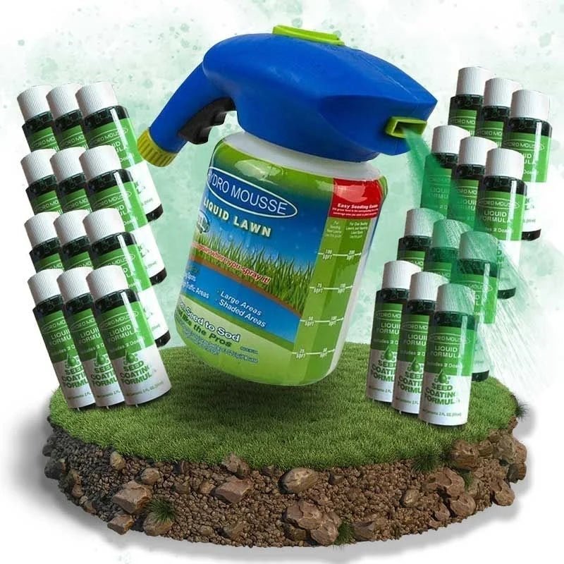 Vloeibaar graszaad spray voor het herstellen van kale plekken gazon tuinonderhoud milieuvriendelijk snel | Sulvida