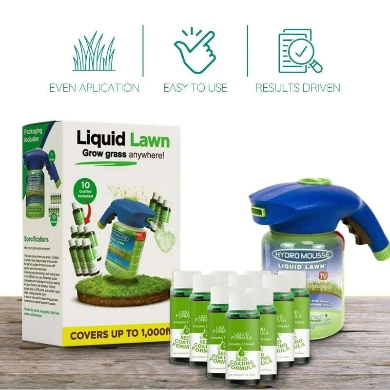 Vloeibaar graszaad spray voor het herstellen van kale plekken gazon tuinonderhoud milieuvriendelijk snel | Sulvida