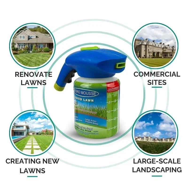 Vloeibaar graszaad spray voor het herstellen van kale plekken gazon tuinonderhoud milieuvriendelijk snel | Sulvida