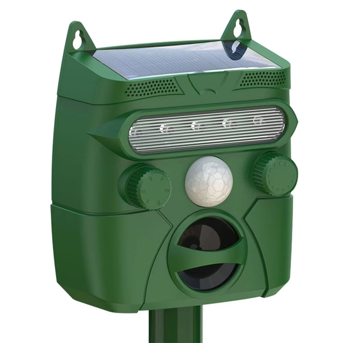 Répulsif ultrasonique pour animaux à énergie solaire pour jardin avec détecteur de mouvement, portée de 110 m², étanche IP44 | Sulvida