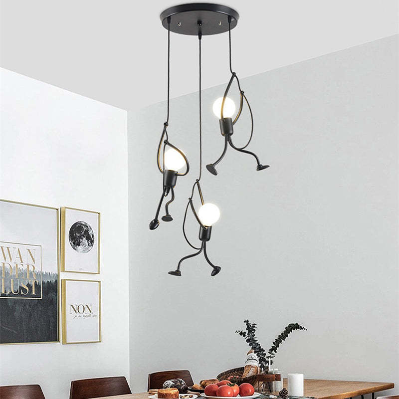 Hanglamp Figuur Metaal Zwart Wit LED E27 Woonkamer Eetkamer Slaapkamer Modern Design Plafondverlichting | Sulvida
