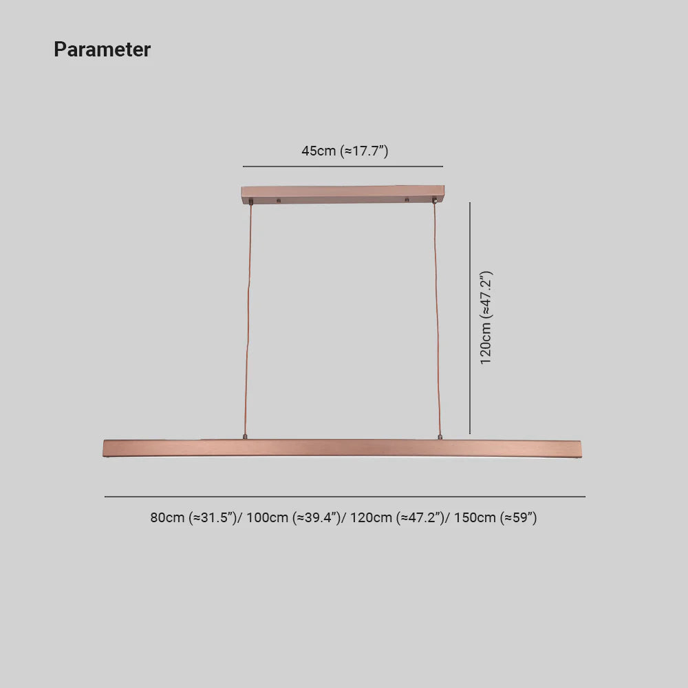 Moderne LED Hanglamp Lineair Design Zwart Bruin Dimbaar Eettafel Woonkamer Metaal Acryl 80-150cm Eetkamer | Sulvida