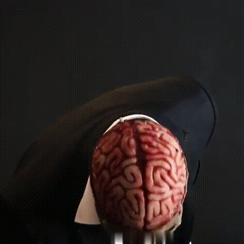 Masque d’horreur en latex en forme de crâne avec cerveau, masque effrayant pour Halloween et le carnaval | Sulvida