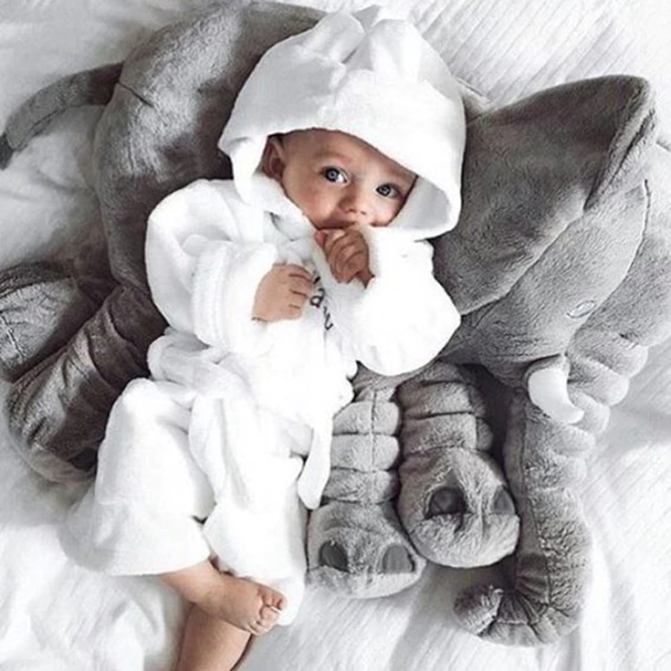 Olifant Knuffelkussen Baby – Zacht Knuffelkussen Pluche voor Rust en Comfort | Sulvida