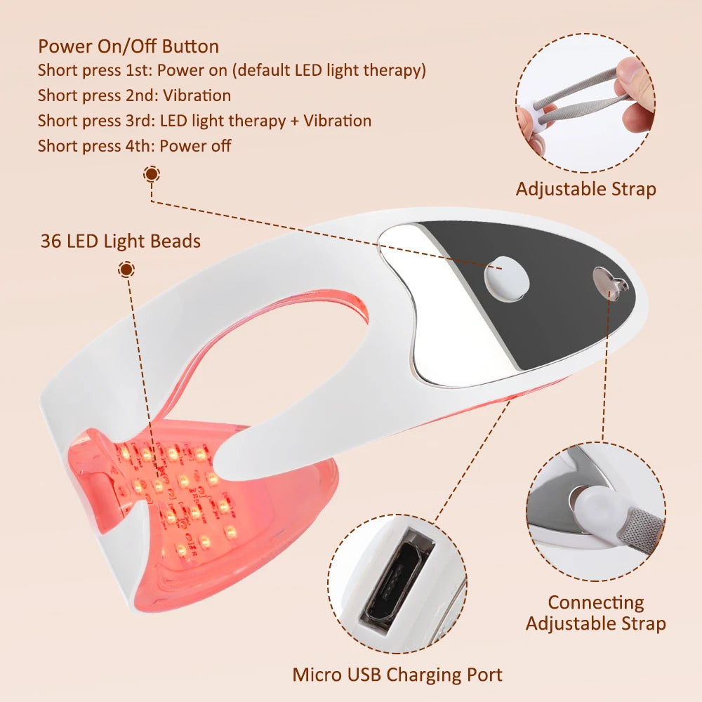 Appareil de massage LED pour les yeux avec mode vibration, chaleur et musique, pour le soin des yeux, la détente et la fatigue - Sulvida