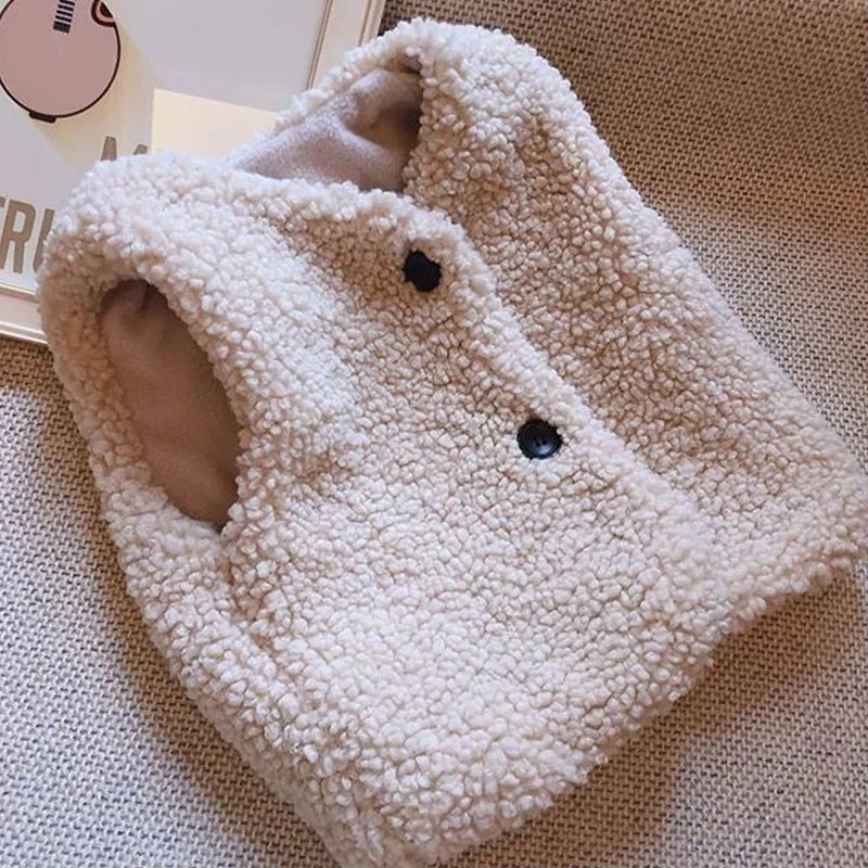 Kindervestje Teddyvacht Wol Winter Bodywarmer Jongens Meisjes 1-6 Jaar Knuffelzacht Warm Mouwloos Gilet | Sulvida