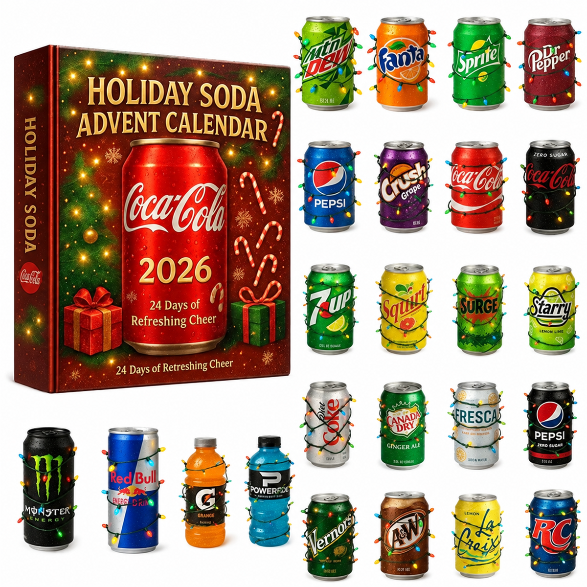 Whisky Adventskalender 2026 met 24 Decoratieve Miniaturen voor Kerst Countdown Kerstversiering Decoratie | Sulvida