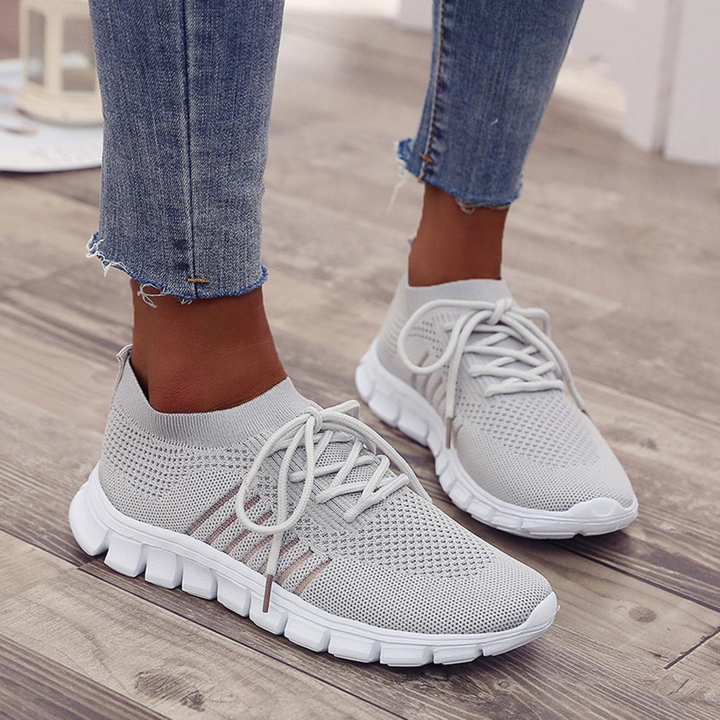 Orthopedische Dames Sneakers Mesh Ademend Lichtgewicht Sportschoenen Casual Dagelijks Comfort Turkooijs Roze | Sulvida