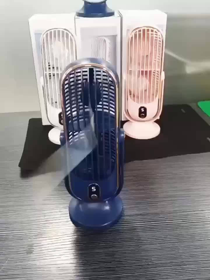 Draagbare Ventilator met Verstelbare Kop Stille Werking 4000mAh Accu Compacte Tafelventilator voor Onderweg | Sulvida